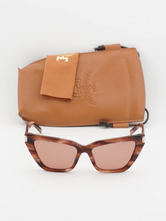 MCM MW0010 74S Cat Eye Sunglasses – Pink Havana / Bordeaux main image 10